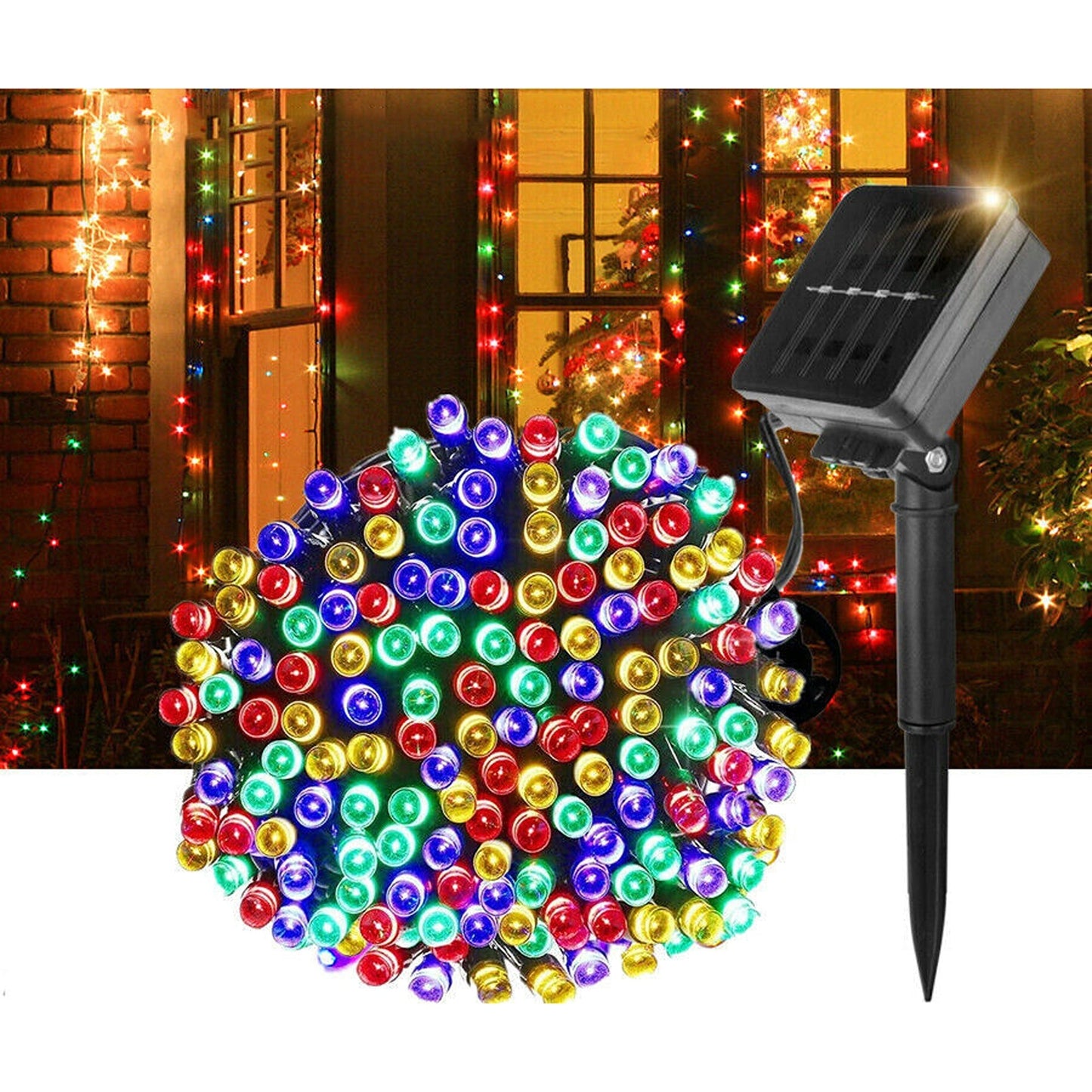 100 to 500 LED Solar Fairy String Lights for Outdoor Garden Decor
