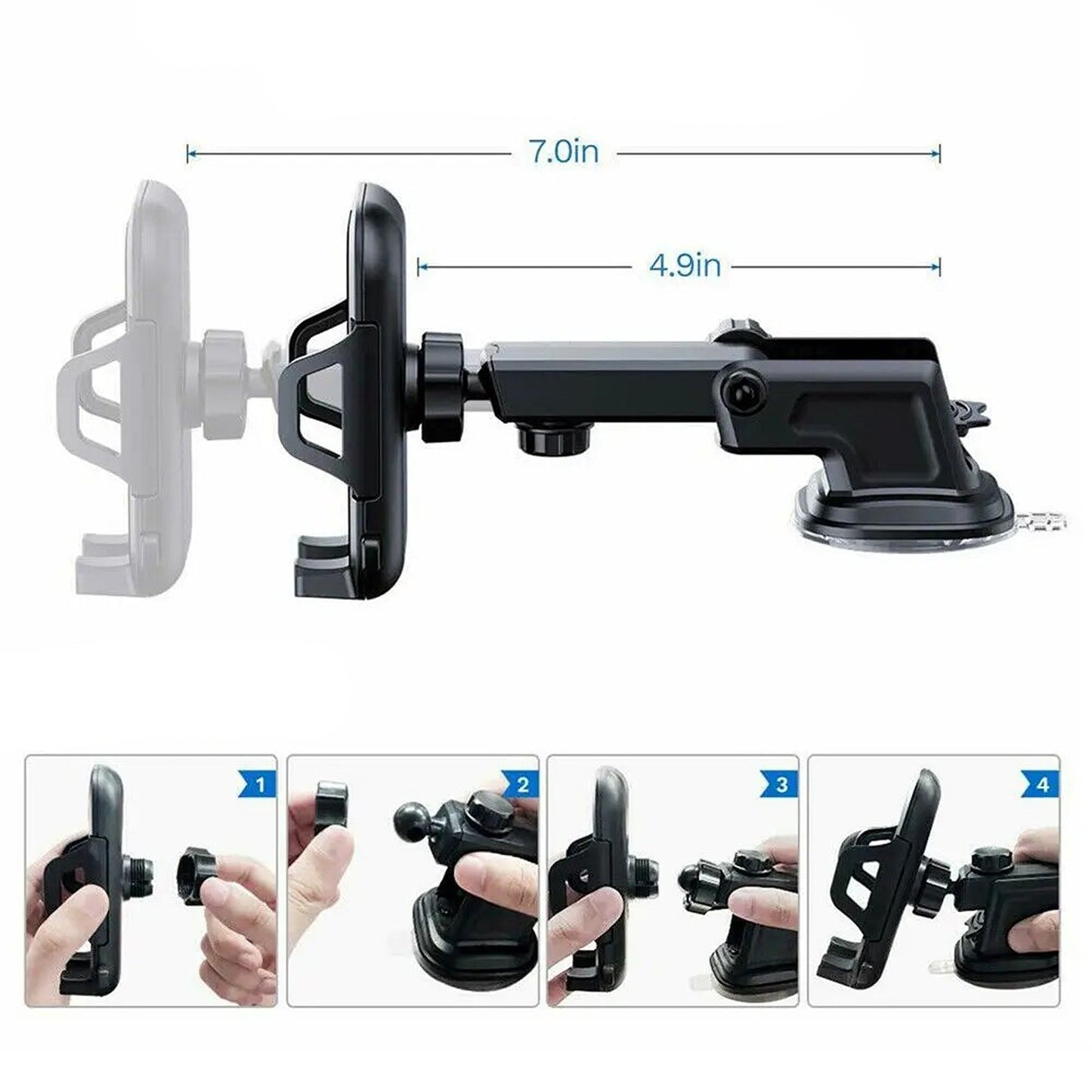 Phone Holder Cradle Universal Windshield Mount Car Holder