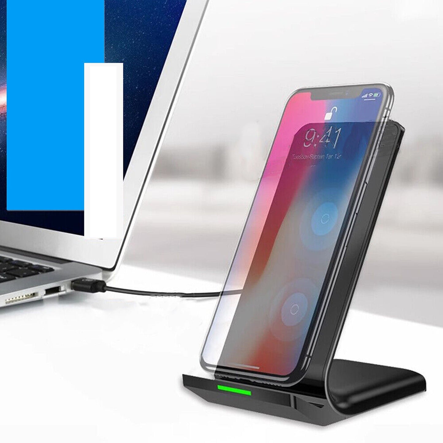 For iPhone 11 12 13 14 15 Pro Max Wireless Charger Fast Charging Stand Dock 30W