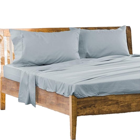 1000 Thread Count Cotton Rich Bedding Sheet Set with Pillowcases - Blue