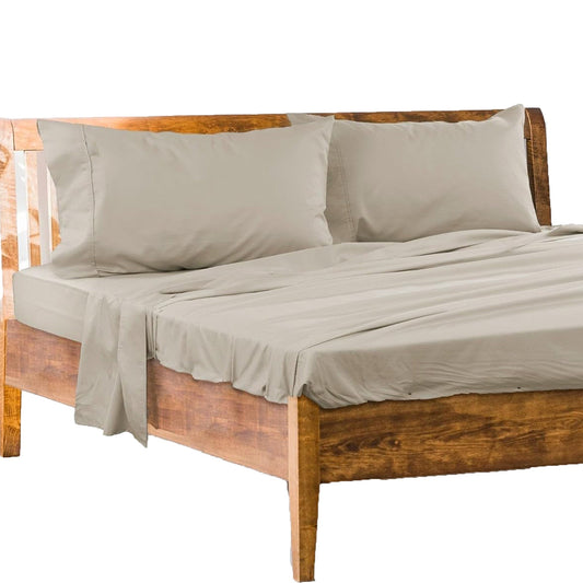 1000 Thread Count Cotton Rich Bedding Sheet Set with Pillowcases - Sand