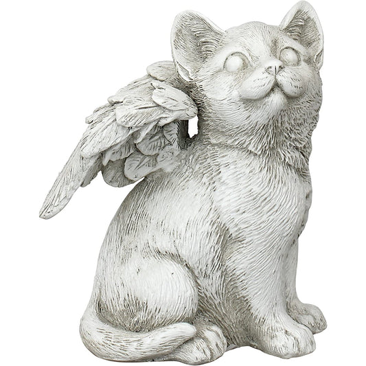 Loving Friend Memorial Pet Cat Statue Medium Antique Stone