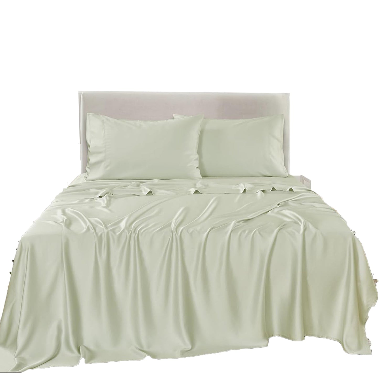 100% Bamboo Luxuriously Breathable and Silky Soft Bed Sheet Set - Sage Green