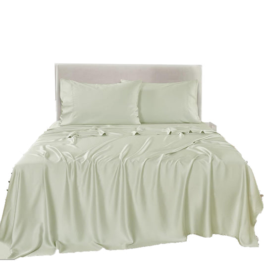 100% Bamboo Luxuriously Breathable and Silky Soft Bed Sheet Set - Sage Green