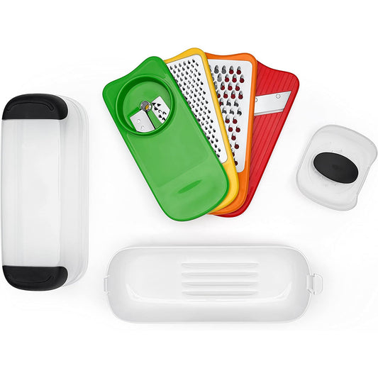 Stainless Steel Spiralize Grate and Slice Set Multi Colour