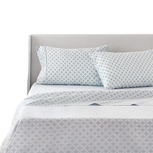 100% Cotton Soft and Durable Sateen Bed Sheet Set - China Blue