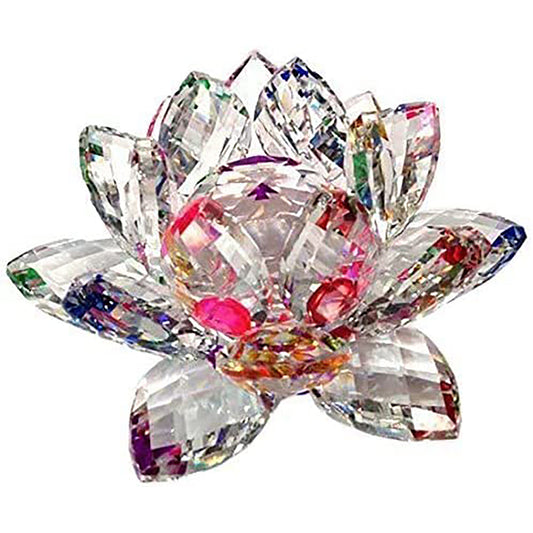 Sparkle Crystal Lotus Flower Feng Shui Home Decor 3 inches