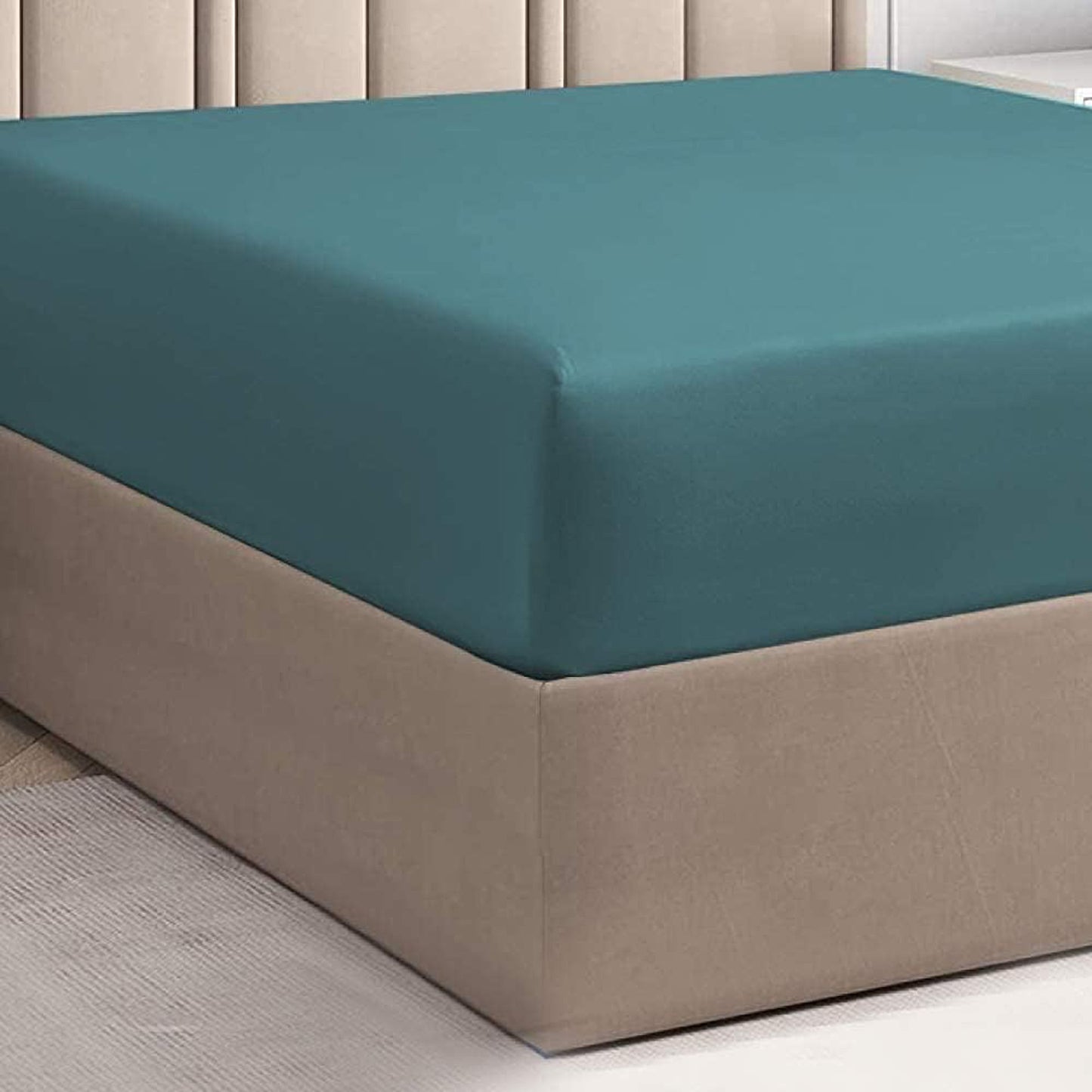 1000 TC Long Staple Combed  100% Natural Cotton Fitted Sheet - Biscay Blue