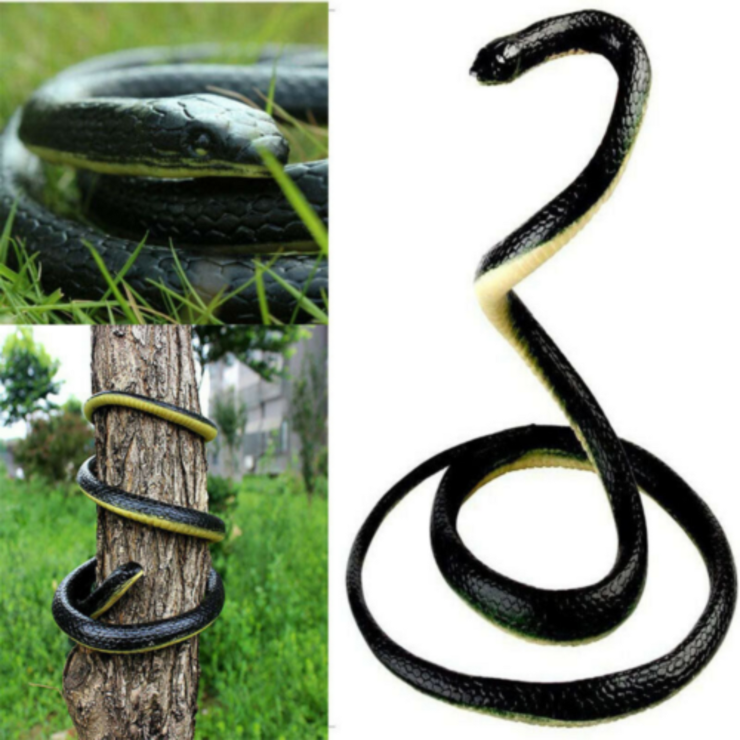 1.3m Realistic Rubber Snakes Fake Garden Pretend Trick Simulation Toy