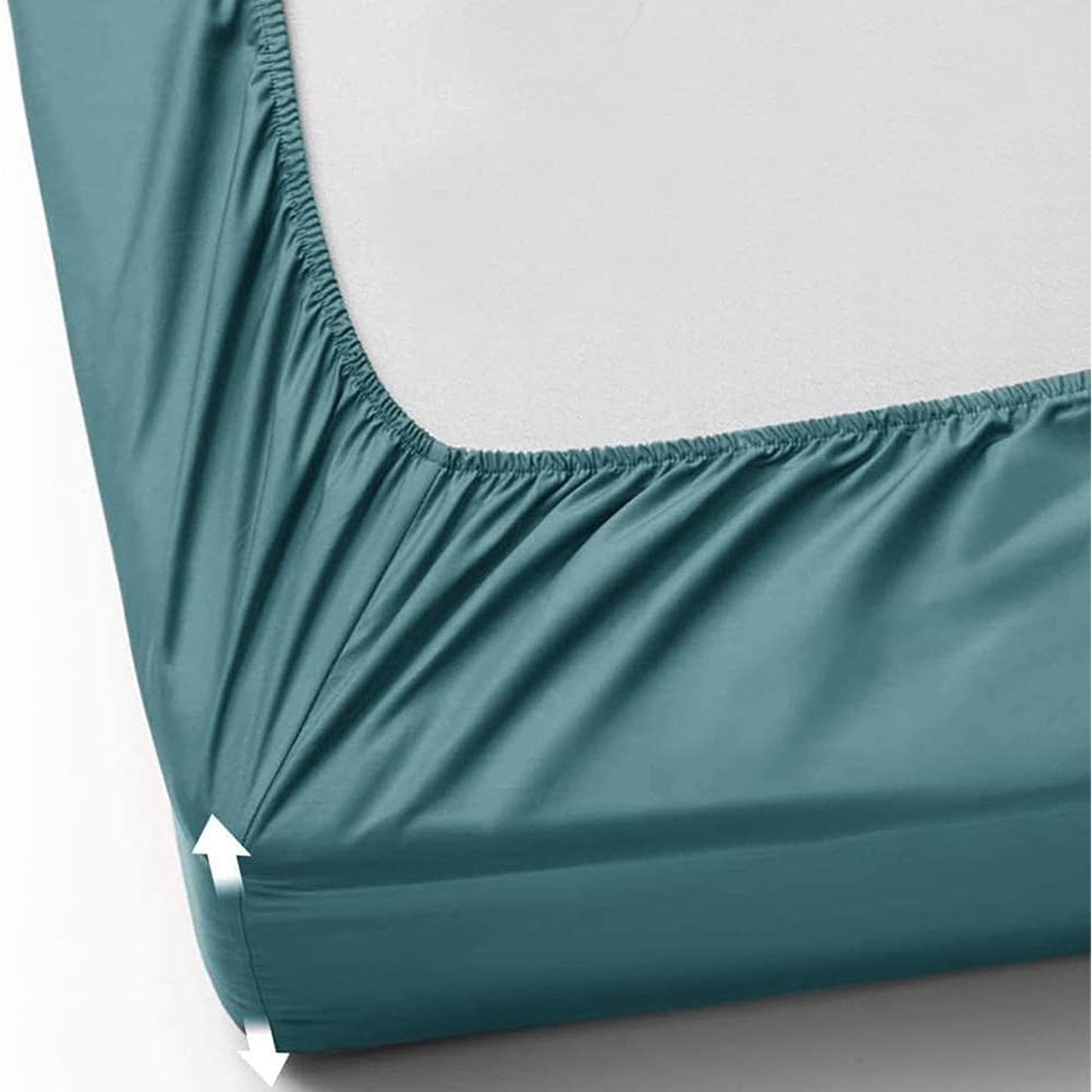 1000 TC Long Staple Combed  100% Natural Cotton Fitted Sheet - Biscay Blue