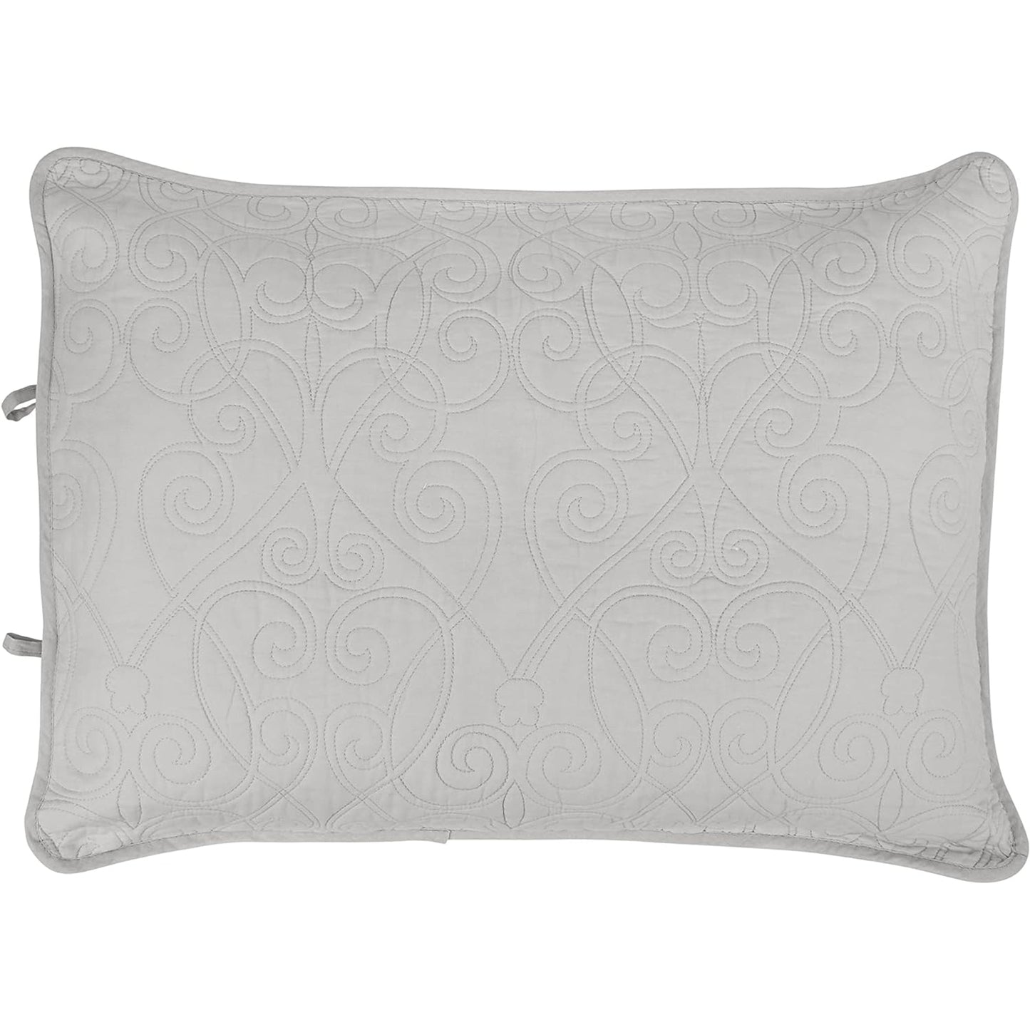 100% Cotton, Reversible All Season Bedding Quilt Set - Soft Grey