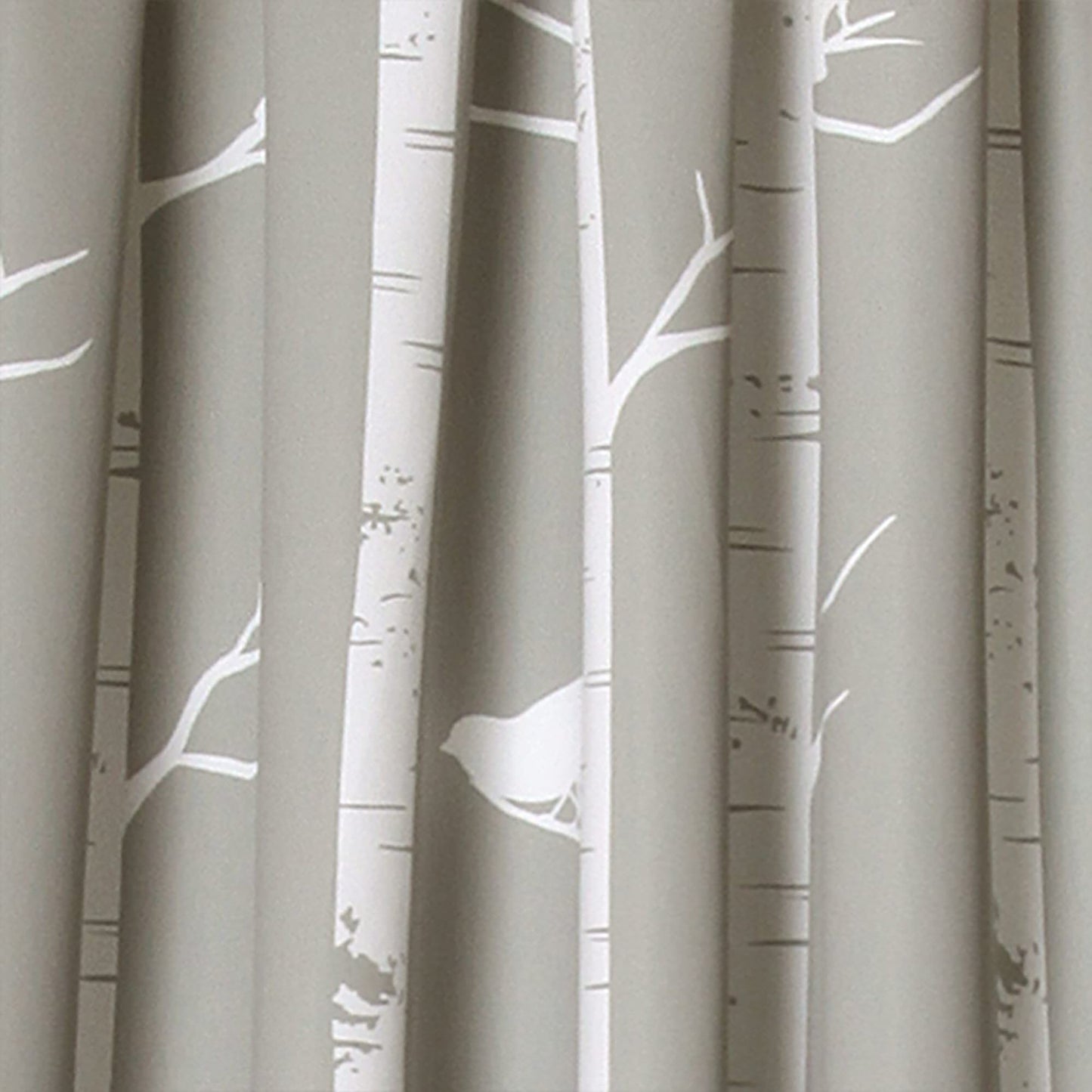 Bird on The Tree Room Darkening Window Panel Curtain Set 84 x 52 Inch - Gray