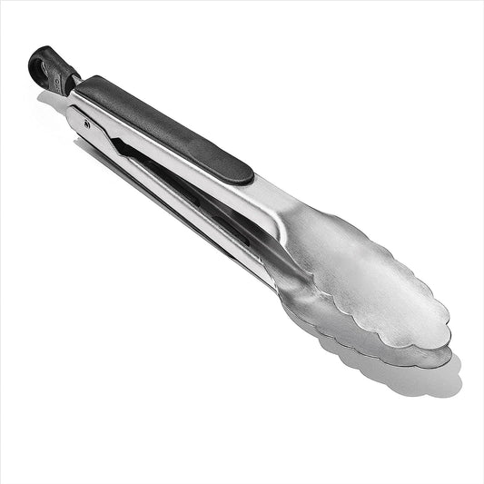 Stainless Steel Tongs with Non Slip Grip - 9 inch