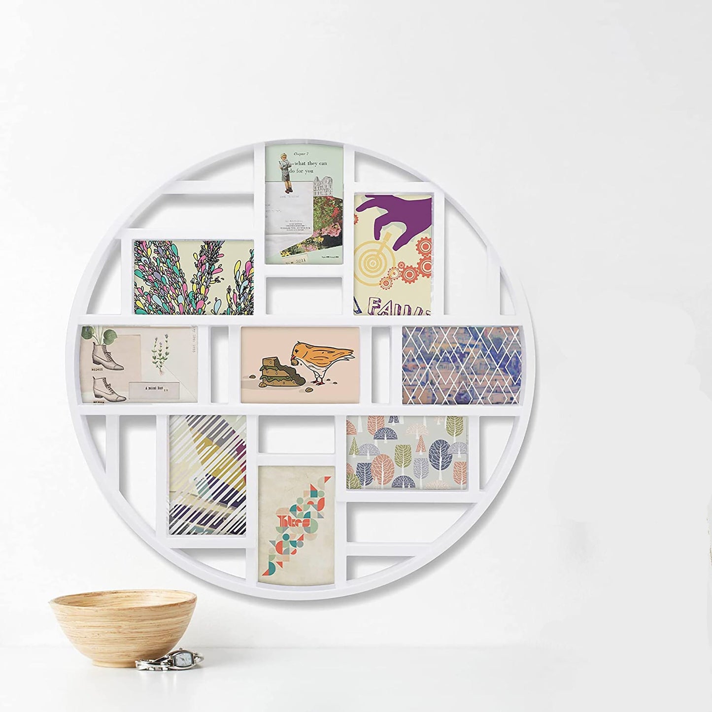 9 Opening Collage Decorative Wall Frame - White