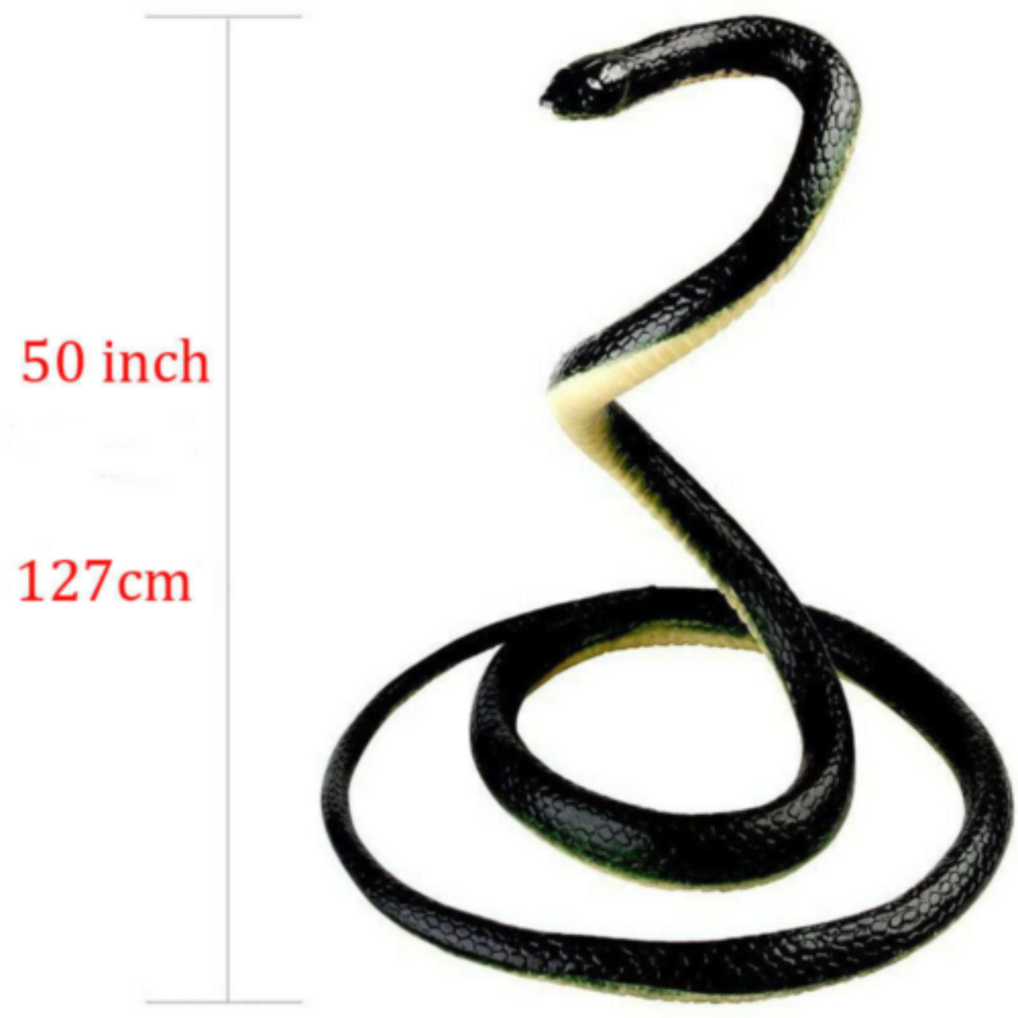 1.3m Realistic Rubber Snakes Fake Garden Pretend Trick Simulation Toy