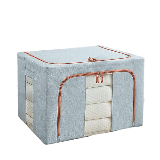 Blue Foldable Storage Box with Crushed Steel Frame Clothes Quilt Toys Organizer