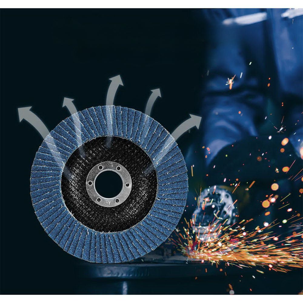 100 PCS Zirconia Sanding Flap Disc 5 125mm 80Grit Angle Grinding Wheel