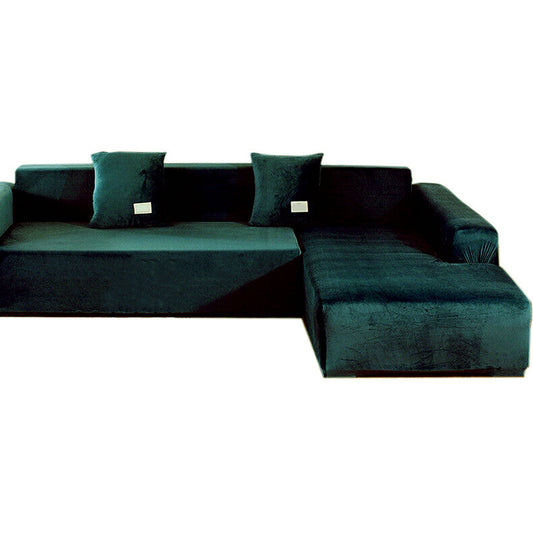 Dark Green Super Stretch Slipcover Velvet Sofa Covers Couch Cover