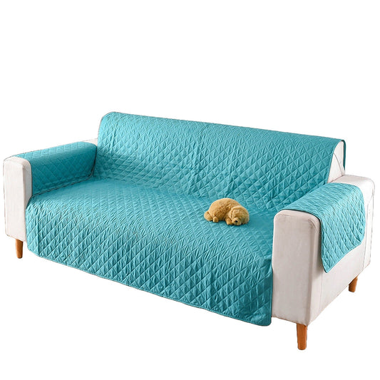 Teal Quilted Couch Covers Lounge Slipcover Seater Pet Sofa Protector Cover