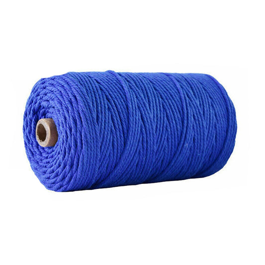 Blue Craft Macrame Twisted Cotton Artisan Rope Weaving Wire
