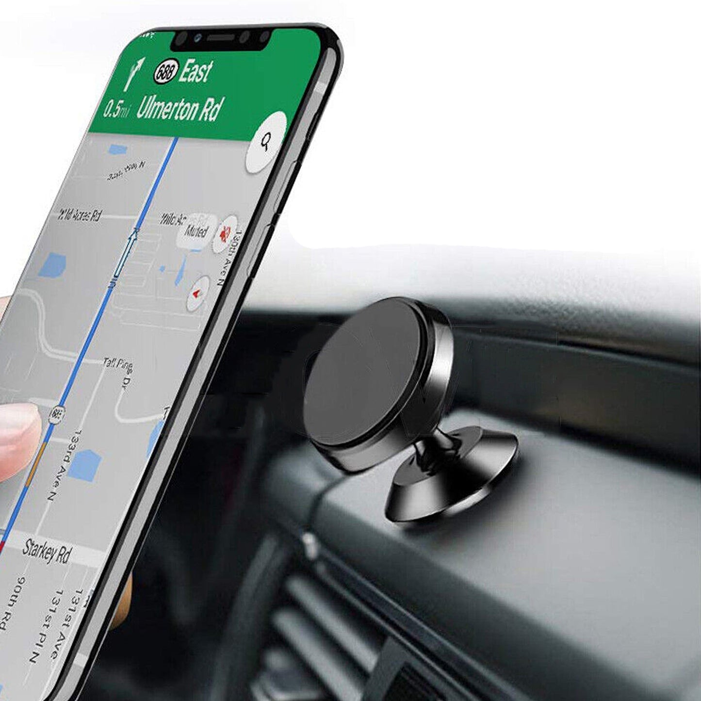 2pcs Magnetic Car Mount Dashboard Mobile Phone Holder Dash Stand