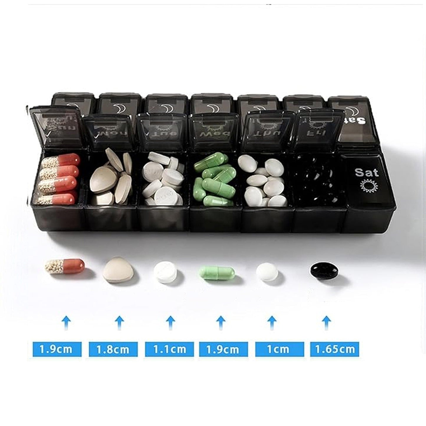 Weekly 7 Day Pill Box Tablet Medicine  Container Dispenser Organizer
