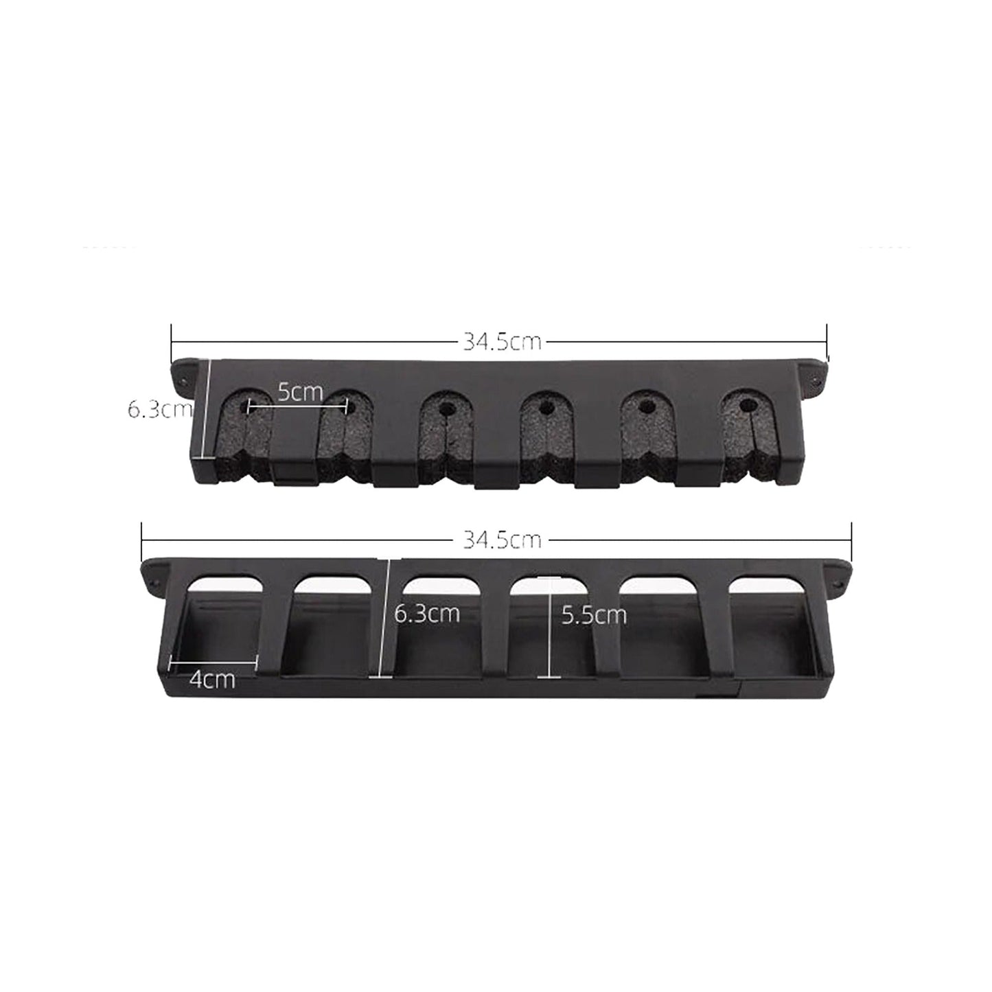 Wall Fishing Rod Storage Rack Fishing Pole Holder 6-Rod