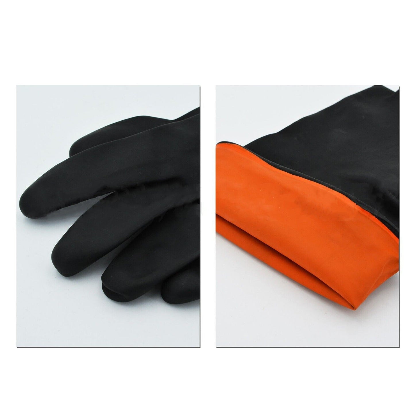 1 Pair Industrial Anti Chemical Long Latex Rubber Gloves for Kitchen Washing