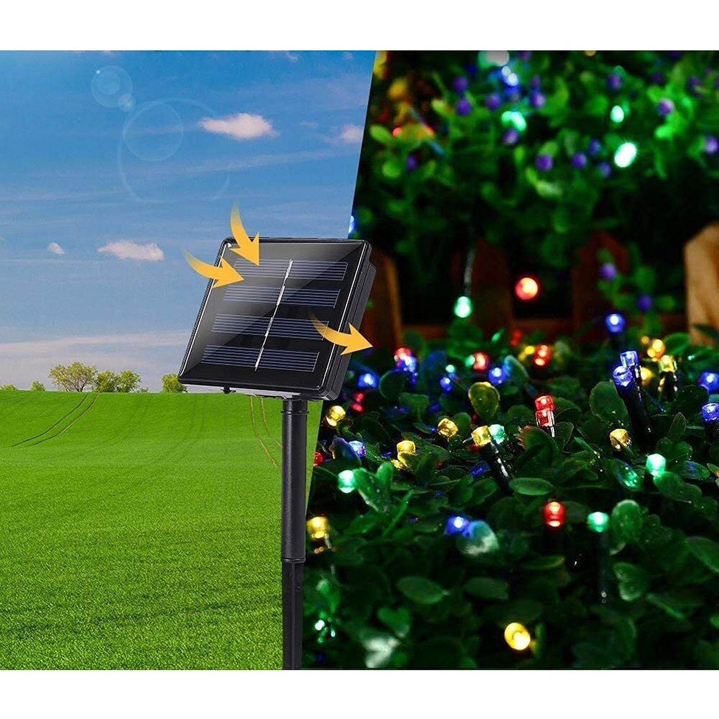 100 to 500 LED Solar Fairy String Lights for Outdoor Garden Decor