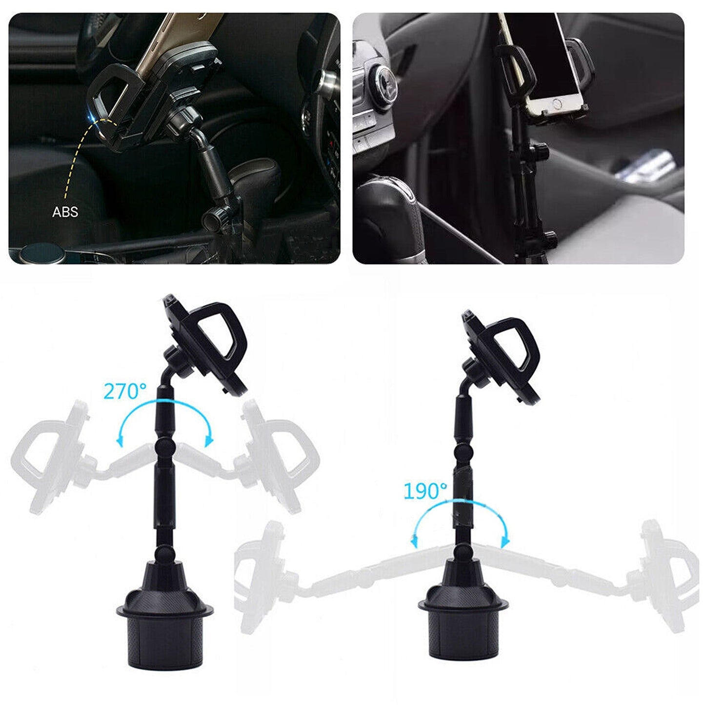 Mobile Phone GPS Car Cup Holder Phone Mount Adjustable