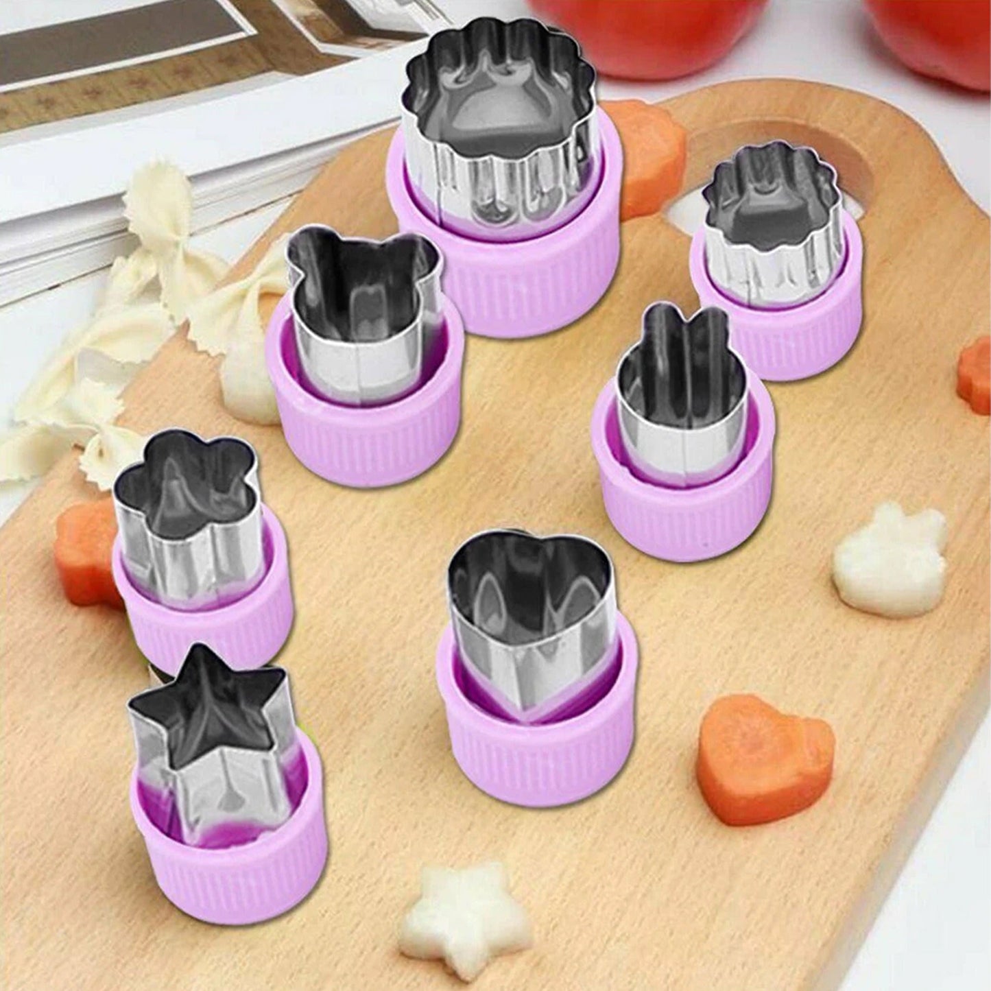 12pcs Mini Cookie Fruit Vegetable Shape Cutter Food Mold