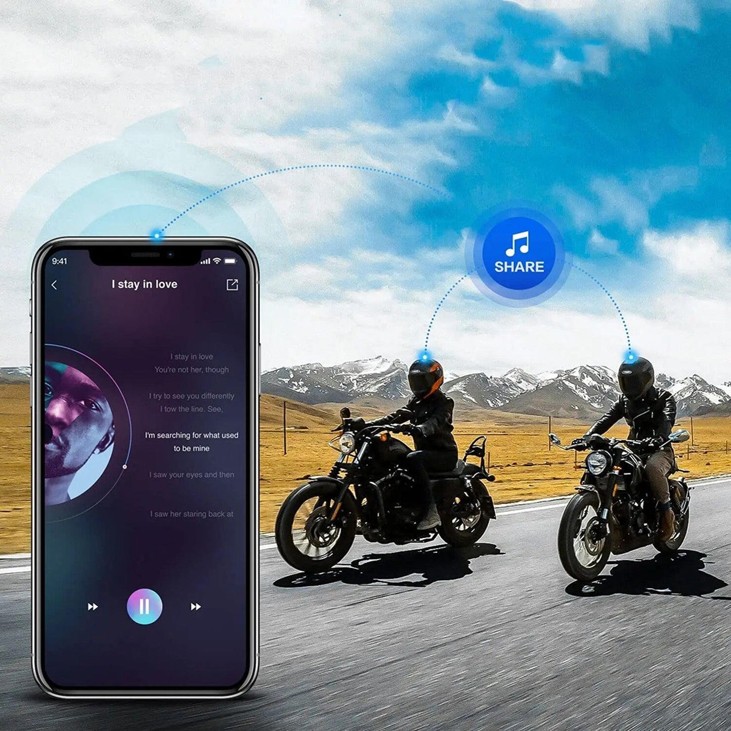 Wireless call Motorbike Headphone Bluetooth Motorcycle Helmet Headset