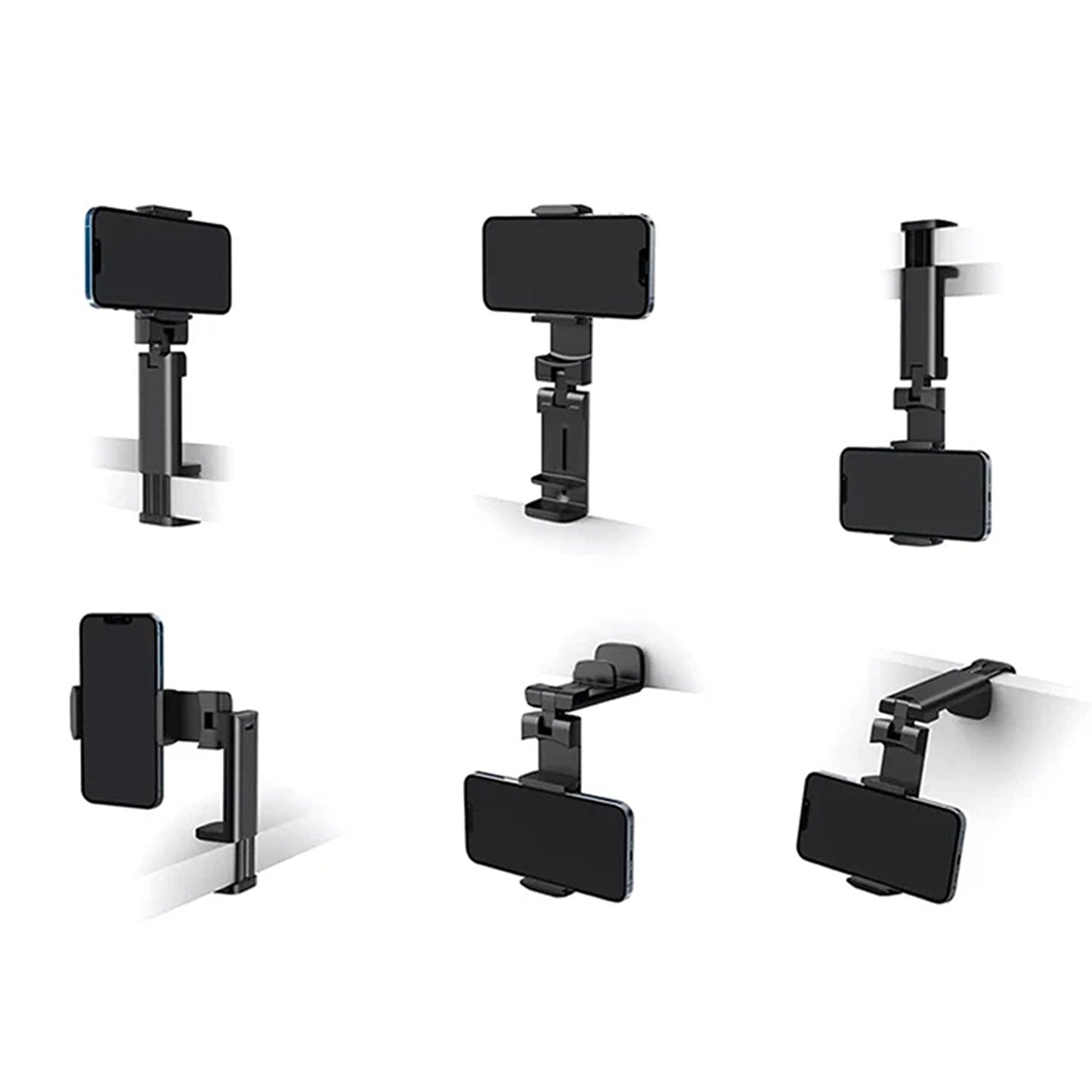 2pcs 360 Rotation Car Mount Desk Travel Phone Holder Stand