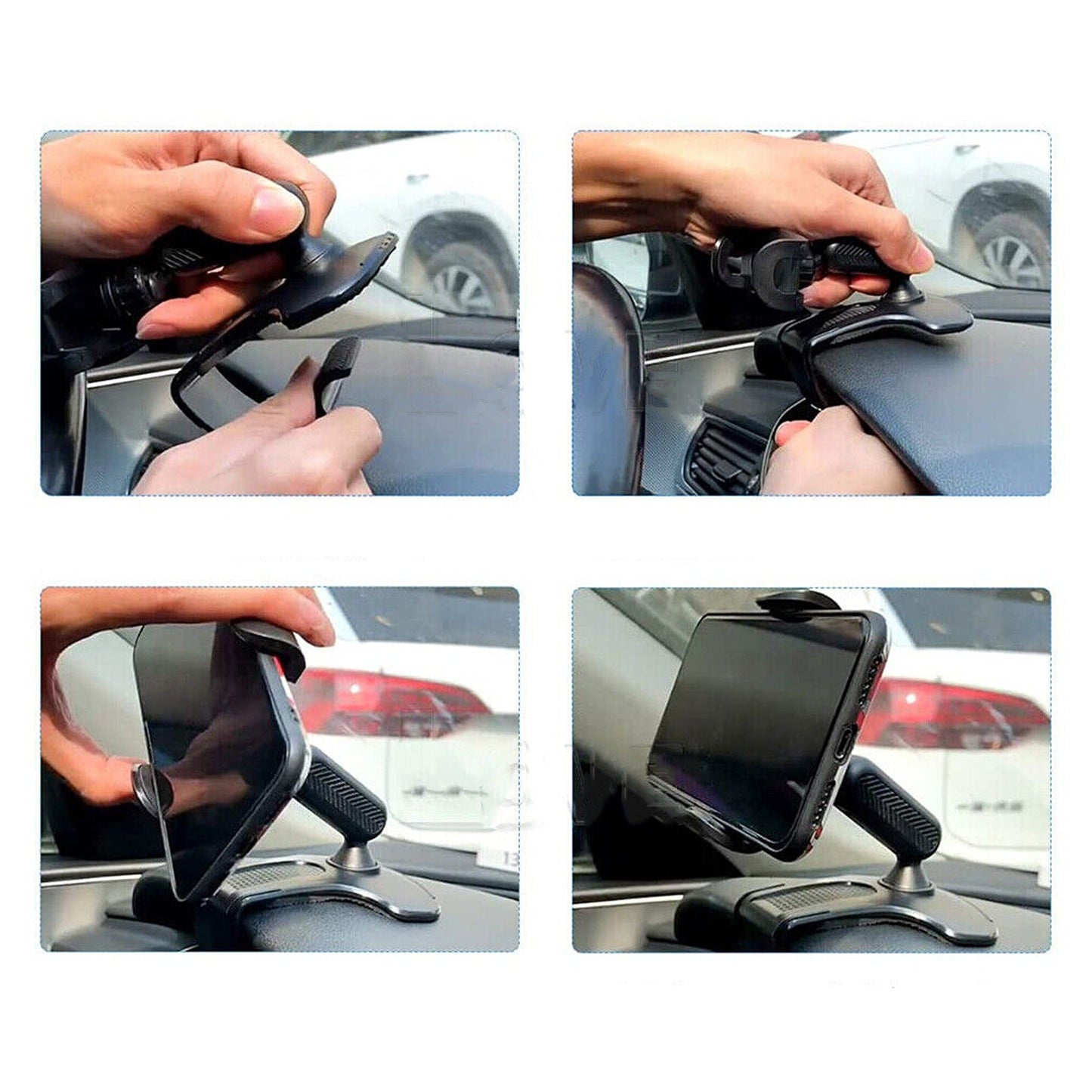 360 Universal Clamp Dashboard Mobile Mount Stand Phone Holder