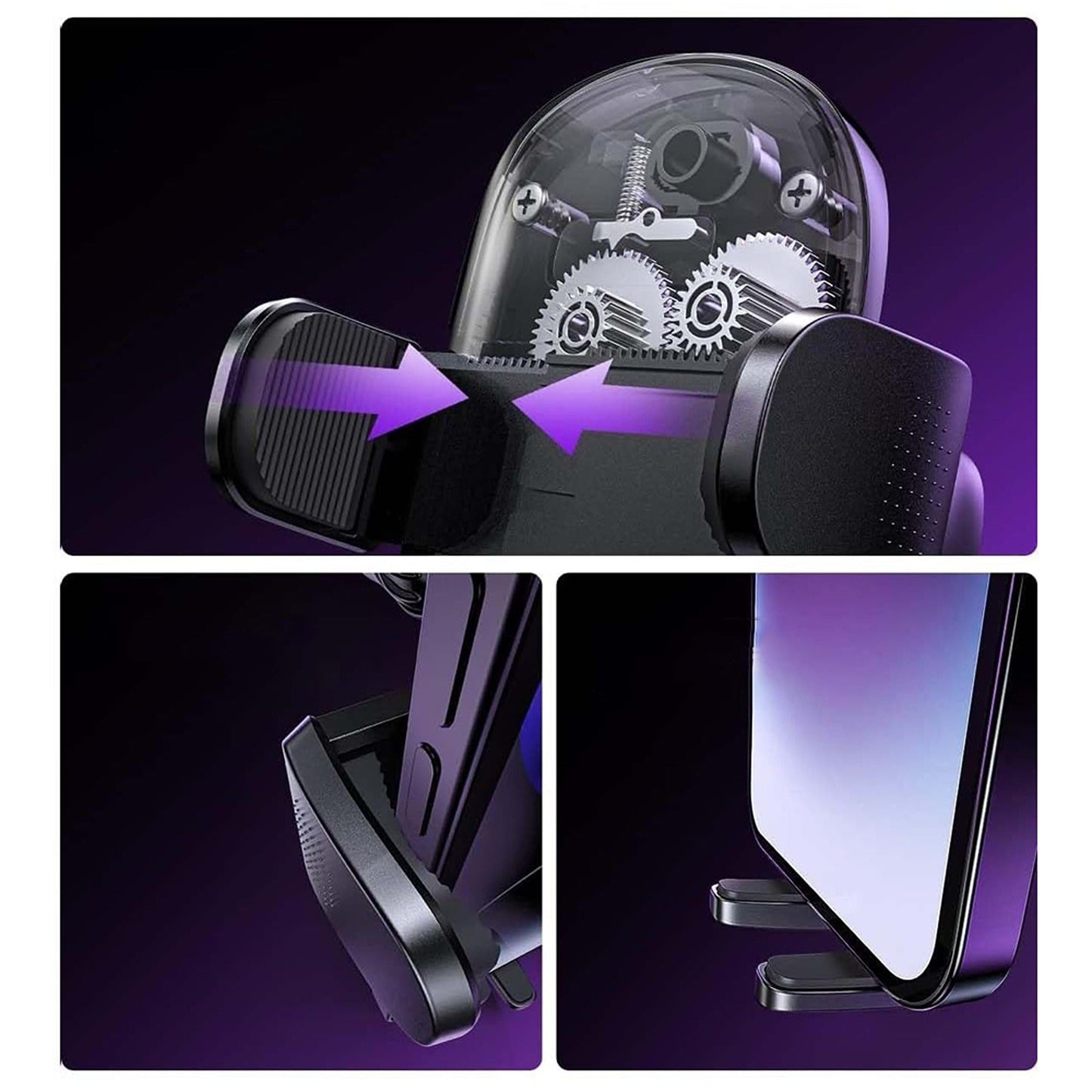 For iPhone Samsung 360 Phone Holder Mount Vent Grip Lock