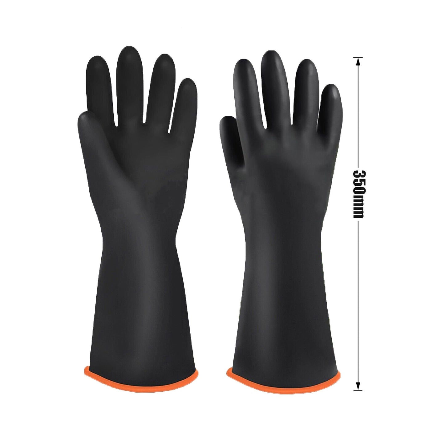 1 Pair Industrial Anti Chemical Long Latex Rubber Gloves for Kitchen Washing