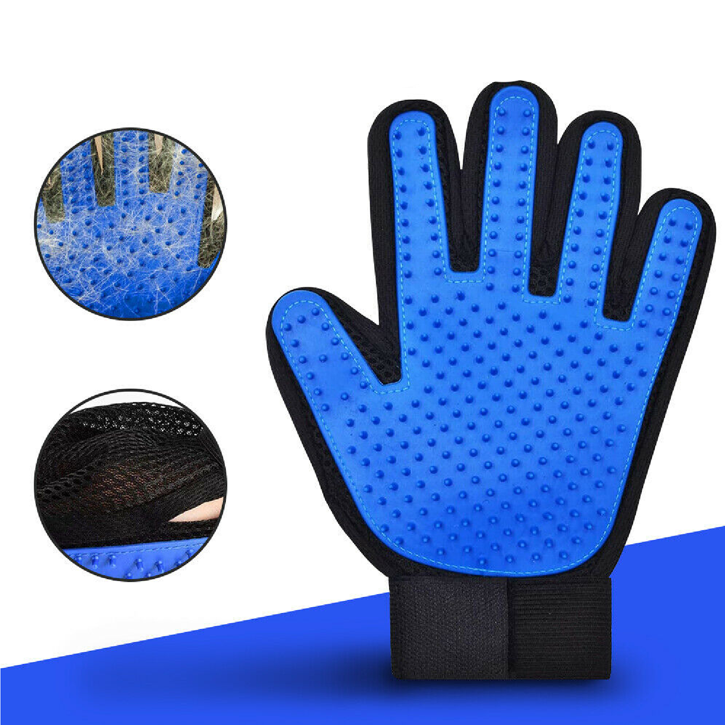 1 Pair Pet Grooming Glove Deshedding Brush Fur Hair Remover Mitt