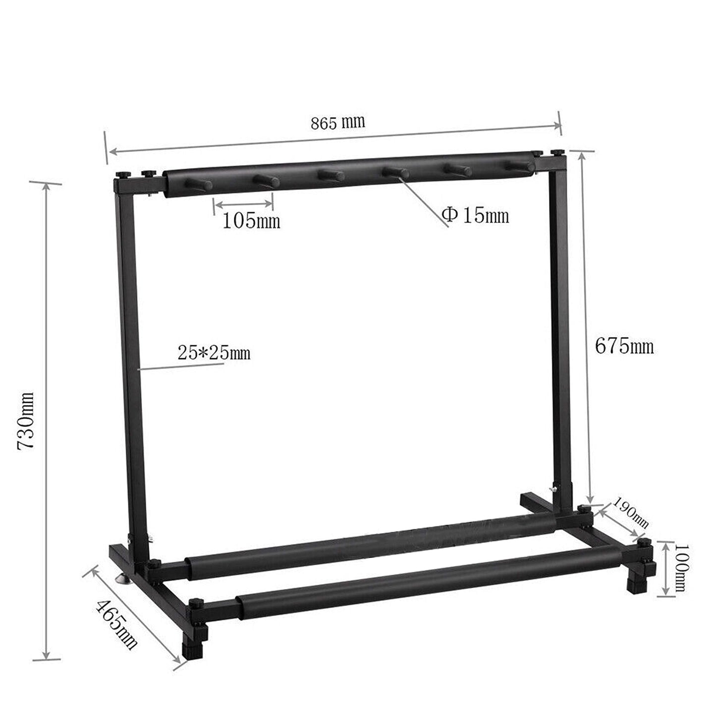 For 5 Guitars Guitar Stand Storage Rack Metal