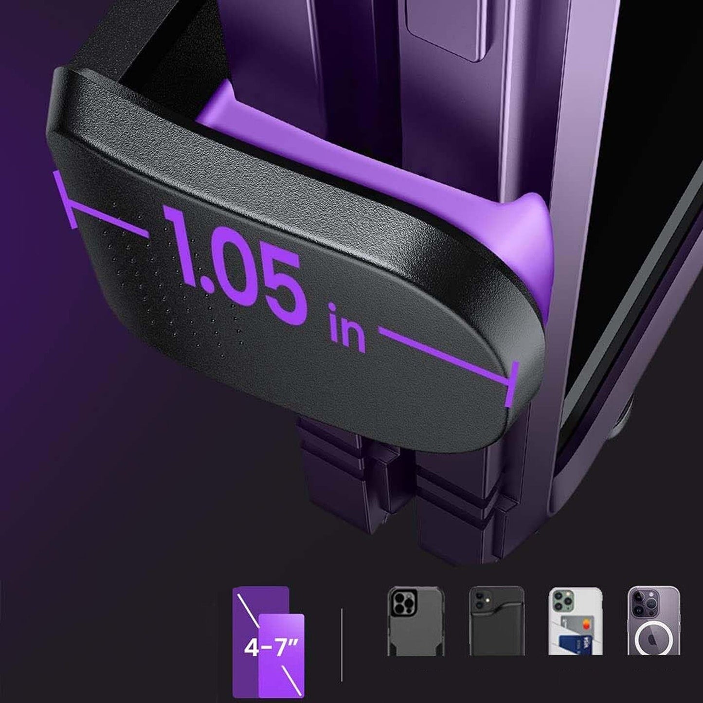 For iPhone Samsung 360 Phone Holder Mount Vent Grip Lock