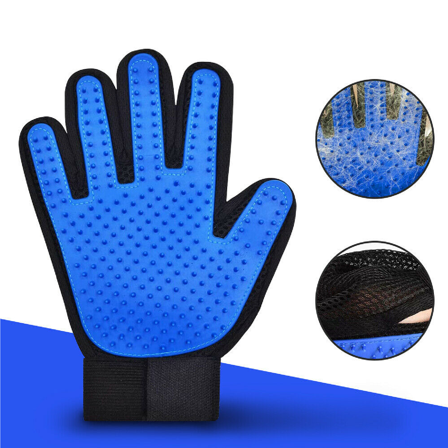 1 Pair Pet Grooming Glove Deshedding Brush Fur Hair Remover Mitt