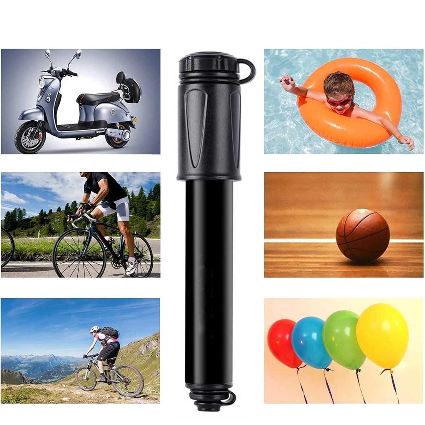 Cycling Tyre Ball Inflator Mini Bicycle Air Pump Bike Aluminium