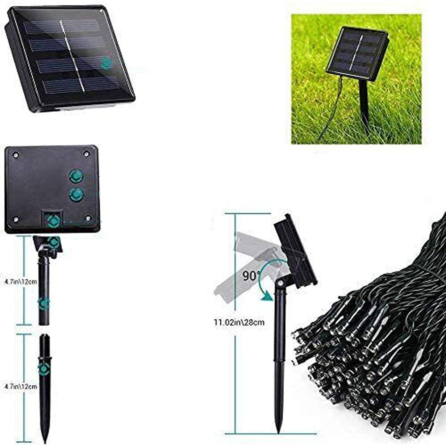 100 to 500 LED Solar Fairy String Lights for Outdoor Garden Decor