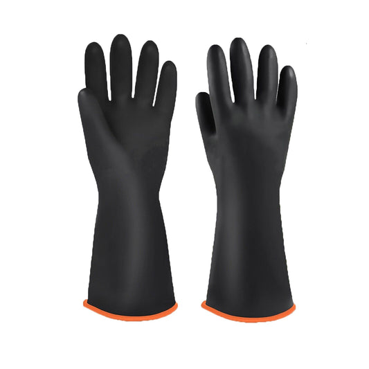 1 Pair Industrial Anti Chemical Long Latex Rubber Gloves for Kitchen Washing