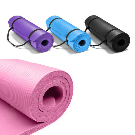 Thick NBR Nonslip Yoga Mat Fitness Pilate Sports Dance Pad 15MM